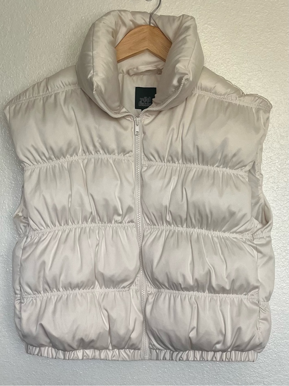 wild fable Cream Quilted Puffer Vest